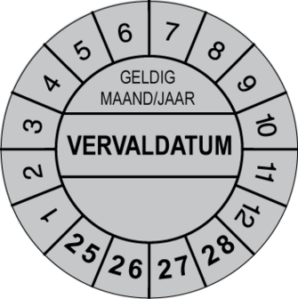 Keuring Vervaldatum-&Oslash;30-Grijs